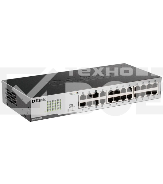 Неуправляемый коммутатор D-Link DGS-1024D с 24 портами 10/100/1000Base-T и функцией энергосбережения