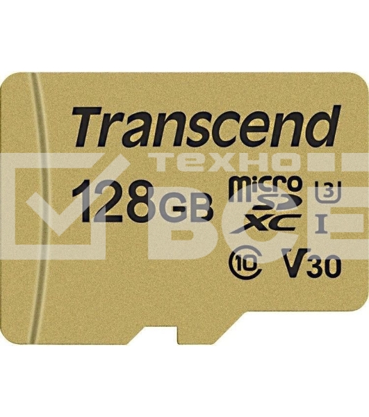 Флеш карта microSD 128GB Transcend microSDXC Ultimate UHS-I U3, V30, (SD адаптер), MLC