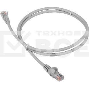 Патч-корд LANMASTER LSZH UTP кат.5e, 1.5 м, серый