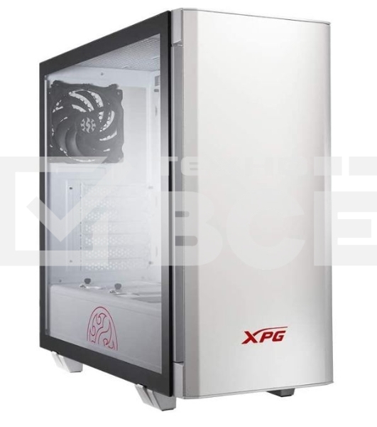 Компьютерный корпус XPG INVADER-WHITECOLOR BOXWORLDWIDE (ATX, подсветка ARGB, 2  вентилятора 120мм, стеклянная боковая панель, ,белый)