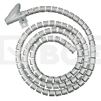 Кабельный органайзер Buro BHP CG155S Spiral Hose 15x1500mm Silver, фото2