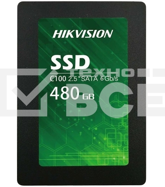 Накопитель SSD Hikvision C100 [HS-SSD-C100/480G], 480Gb, SATA III, 2.5