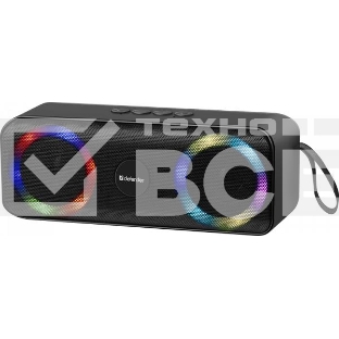 Акустическая система Defender LIGHT/BT/FM/USB/TF/AUX Q1 черный 10 Вт