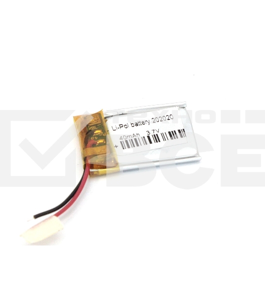 Аккумулятор Li-Pol (батарея) 2*20*20мм 2pin 3.7V/40mAh