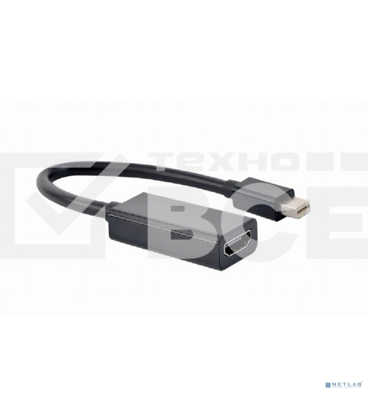 Переходник miniDisplayPort -> HDMI, Cablexpert A-mDPM-HDMIF4K-01, 4K, 20M/19F, кабель 15см, черный, пакет