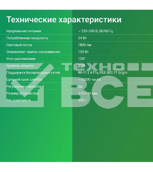 Умный светильник Digma TopLight TL25 потолоч. белый (TL25)