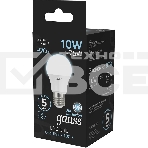 Лампа светодиодная Gauss A60 10Вт цок.:E27 шар 220B 4100K св.свеч.бел.нейт. A60 (упак.:10шт) (102502210), фото 1