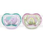 Пустышка Philips Avent ultra air, солнышко/радуга, для девочек, 0-6 мес., 2 шт., фото6