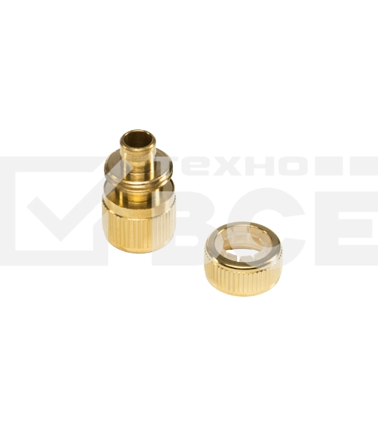 Коннектор для шланга латунный, быстросъемный, 1/2' Профи ЧЕТЫРЕ СЕЗОНА