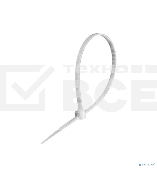 Стяжка (хомут) нейлоновая ExeGate CV66-400x4.8W (нейлон 6.6, 400x4.8 мм, неоткрывающаяся, halogen free, -40°C - +85°C, белая, 100 шт)