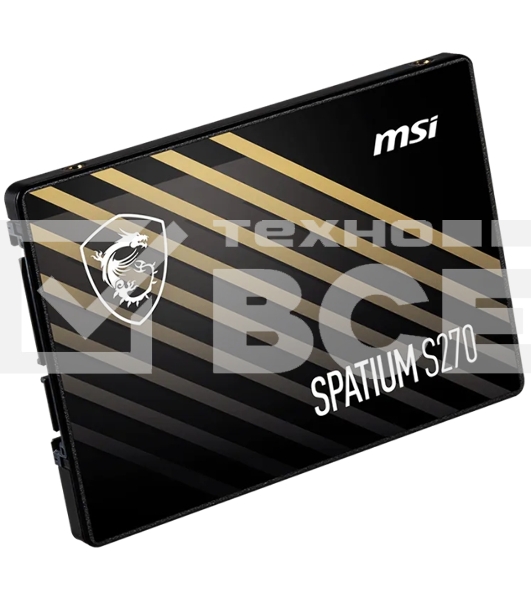 Накопитель SSD MSI SPATIUM S270, 480Gb, 2.5', SATA III, R/W 500/450