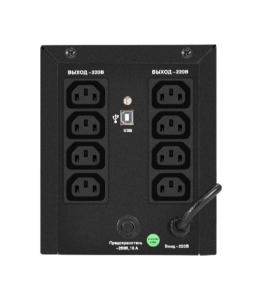 Источник бесперебойного питания ExeGate SpecialPro UNB-1000.LED.AVR.8C13.USB (1000VA/700W, LED, AVR, 8*C13, USB, батарея 12V 7.2Ah - 2 шт., металлический корпус, Black)