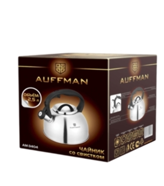 Чайник для плиты AUFFMAN AM-3404 из нержавеющей стали со свистком 2,5 л