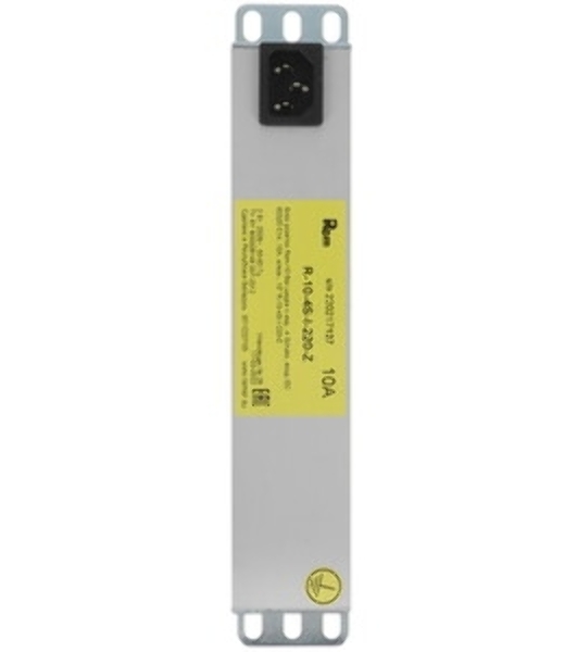 Блок розеток ЦМО Rem-10 без шнура с выкл., 3 Schuko, вход IEC 60320 C14, 10A, алюм., 10' (R-10-3S-V-220-Z)