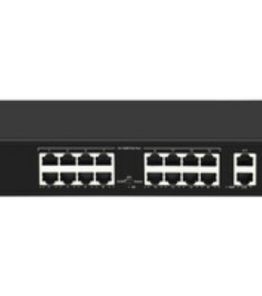Коммутатор GIGALINK GL-SW-F005-16P, 16×100 Мбит/с PoE + 2×1 Гбит/с + 1×1 Гбит/с SFP, неуправляемый
