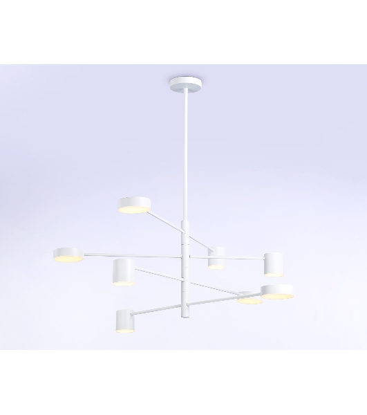 Подвесной светодиодный светильник Ambrella light FL51688/8 WH белый 3000K/4200K/6400K 48W D900*1000 (Без ПДУ)