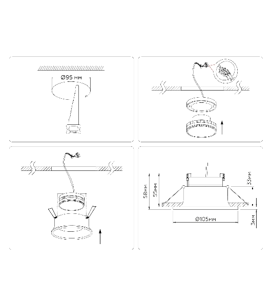 Светильник Ambrella light TN51815 GD золото GX53 max 15W D105*36