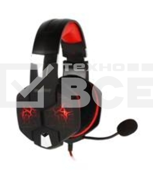 Гарнитура проводная игровая RUSH TAIPAN, динамики 50мм, велюровые амбушюры, вирт.звук 7.1, чер/кр (SBHG-3200)