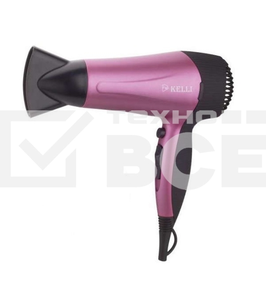 Фен Kelli KL-1109 фиолетовый/черный, 2000 Вт