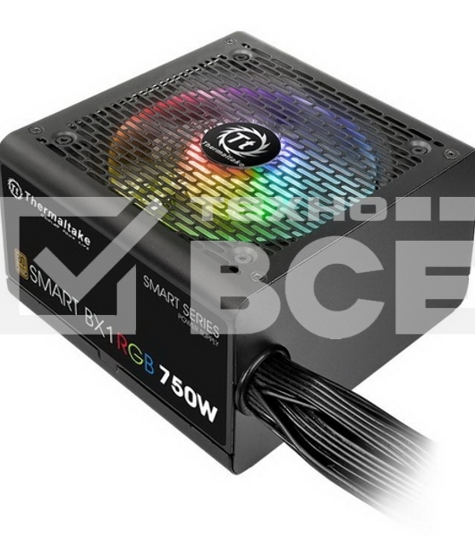 Блок питания Thermaltake Smart PS-SPR-0750NHSABE-1, 750Вт, 80 PLUS Bronze, 120мм, черный