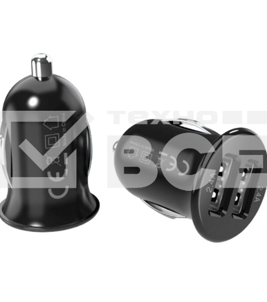 Автомобильная зарядное устройство ACD ACD-C242-X1B черный 24Вт, 2xUSB, 5В, 4.8А RTL {120}