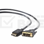 Кабель DisplayPort-DVI Gembird/Cablexpert 1.8м, 20M/19M, черный, экран, пакет(CC-DPM-DVIM-6), фото2