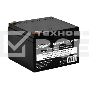 Батарея ExeGate EX282972RUS GP12260 (12V 26Ah, под болт М5)