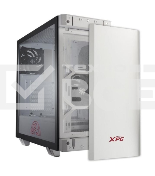 Компьютерный корпус XPG INVADER-WHITECOLOR BOXWORLDWIDE (ATX, подсветка ARGB, 2  вентилятора 120мм, стеклянная боковая панель, ,белый)