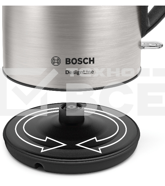 Чайник электрический Bosch TWK3P420 1.7л. 2400Вт черный (корпус: нержавеющая сталь)