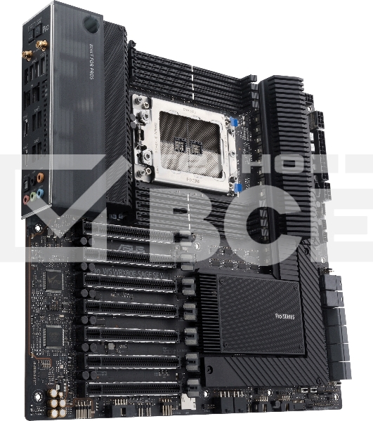 Материнская плата ASUS Pro WS WRX80E-SAGE SE WIFI, sWRX8, AMD WRX80, 8xDDR4, 8xSATA, 3xM.2, 7xPCI-E 4.0 x16, 2x 10Gb LAN, 8xUSB-A 3.2 Gen 2, 5x3.5 мм, 7.1, E-ATX