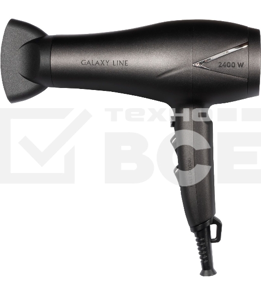 Фен для волос Galaxy Line GL 4341, коричневый, 2400Вт, 2 скорости потока воздуха, 3 температурных режима, функция 