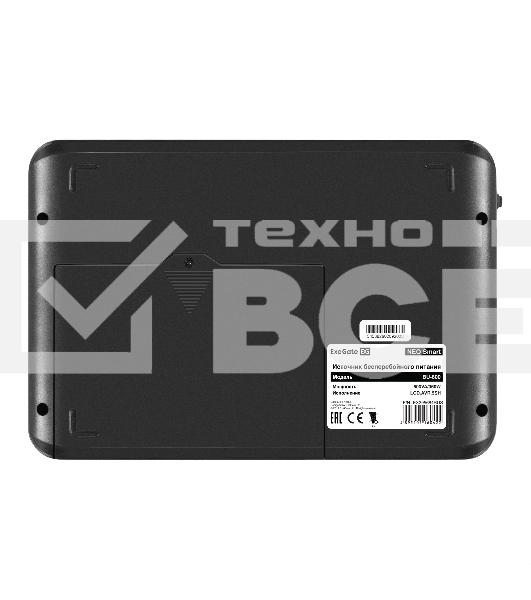 Источник бесперебойного питания ExeGate NEO Smart BU-600.LCD.AVR.5SH <600VA/360W, цветной LCD-дисплей, AVR, 5*Schuko, Black>