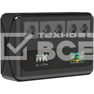 Источник бесперебойного питания Line-interactive 1кВА/0,6кВт, однофазный, LCD дисплей, с АКБ 1х9AH, 5xSchuko
