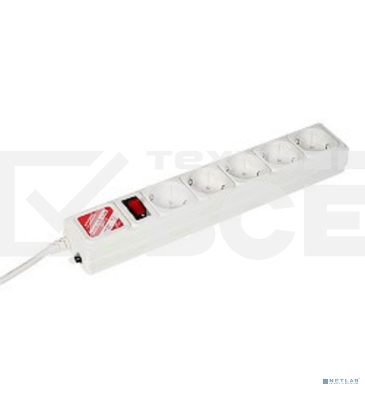 Сетевой фильтр Powercube SPG-B-15-WHITE 5м (5 розеток) белый (коробка)