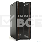 Шкаф напольный Hyperline TTB-4268-AS-RAL9004 19-дюймовый, 42U, 2055x 600х 800 мм (ВхШхГ), передняя стеклянная дверь со стальными перфорированными боковинами, задняя дверь сплошная, ручка с замком, фото2