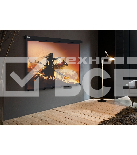 Экран Cactus 149.4x265.7см Wallscreen CS-PSW-149X265-BK 16:9 настенно-потолочный рулонный черный