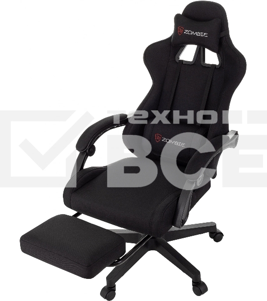Кресло игровое Zombie Shadow черный Neo Black с подголов. крестов. пластик подст.для ног пластик черный