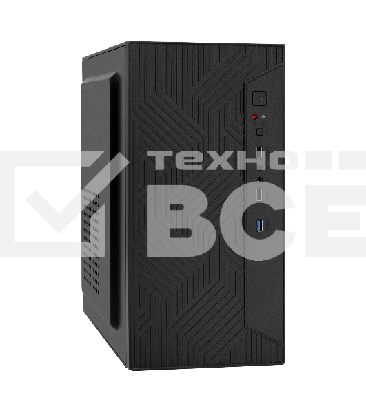 Компьютерный корпус Minitower ExeGate BAA-303U-UNS500 (mATX, БП UNS500 с вент. 12см, 2хUSB+1хUSB 3.0, HD Audio, черный)
