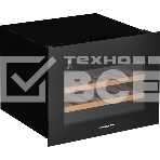 Винный шкаф Kuppersberg RBW 46, встраиваемый, High-Tech, объем 62 л, вместимость 28 бутылок, диапазон температуры 5-20 градусов, сенсорное открытие двери, 2 полки из бука, LCD дисплей, уровень шума 40 дБ, черный, фото 1