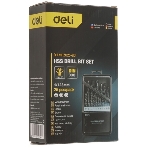 Набор сверл по металлу HSS (1-13мм, 25 шт) Deli DH-MHZ025-ED1 металлический кейс, фото7