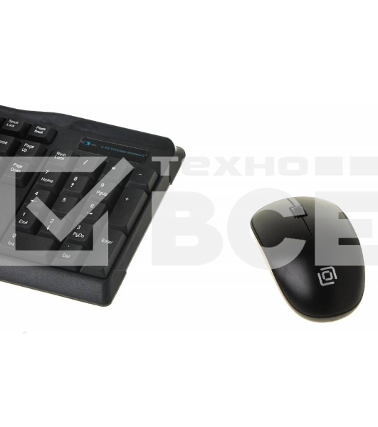 Беспроводной комплект клавиатура + мышь Oklick 230M Black 2.4ГГц Nano Receiver USB