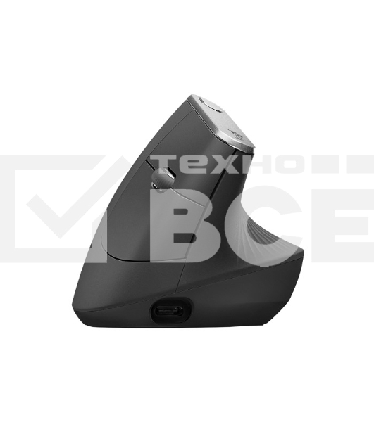 Мышь беспроводная/проводная Logitech MX Vertical графитовый, 4000 dpi, радиоканал, Bluetooth, USB, кнопки - 6