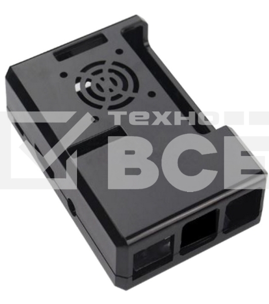 Корпус RA187 Корпус ACD Black ABS Plastic Case w/GPIO port hole and Fan holes for Raspberry Pi 3