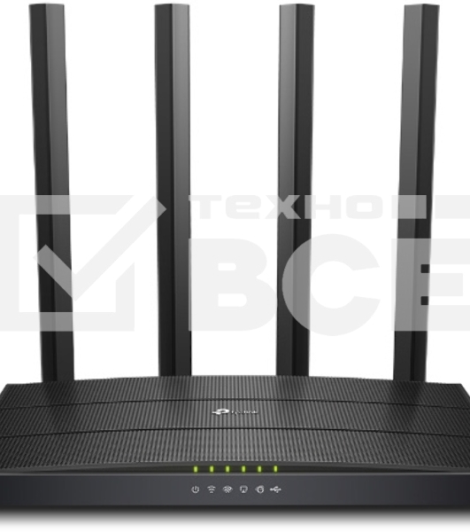 Роутер беспроводной TP-Link Archer C6U AC1200 10/100/1000BASE-TX/4G ready черный