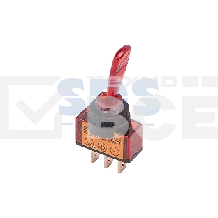 Тумблер 24V 20А (3c) ON-OFF однополюсный  с красной подсветкой  Rexant