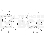 Кресло компьютерное Бюрократ CH-808-LOW/#B 3С11 черный, низкая спинка, сиденье на пиастре, фото3
