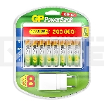 Аккумулятор + зарядное устройство GP PowerBank 270AAHC/CPBXL-2CR8 AA NiMH 2700mAh (8шт) блистер, фото 1