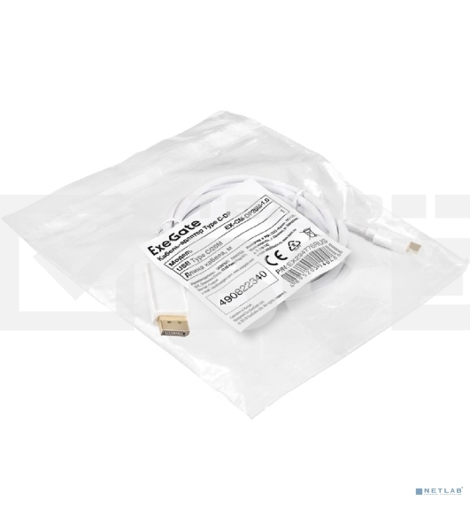 Кабель-адаптер Type C-DP ExeGate EX-CM-DP20M-1.0 (USB Type C/20M, 1,0м)
