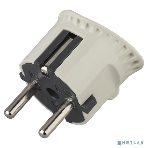 Вилка плоская V5 16А с заземл. прямой ввод (10/200/7000) бел. ЭРА Б0019192, фото 1