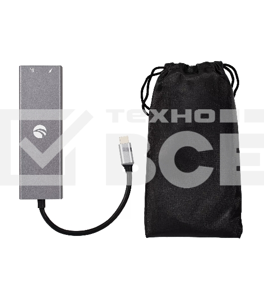 Адаптер VCOM CU459 Type-Cm --> RJ-45+2USB3.0(f) + PD100 Вт Alum Shell VCOM <CU459>